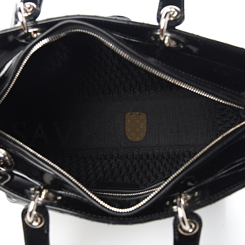 D*or patent cannage large lady D*or black (32*25*12cm)
